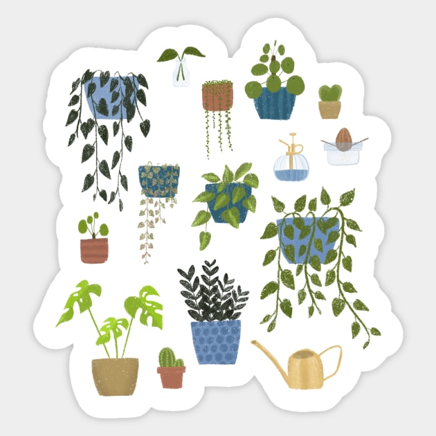 Houseplant Multipack Sticker by ally1021